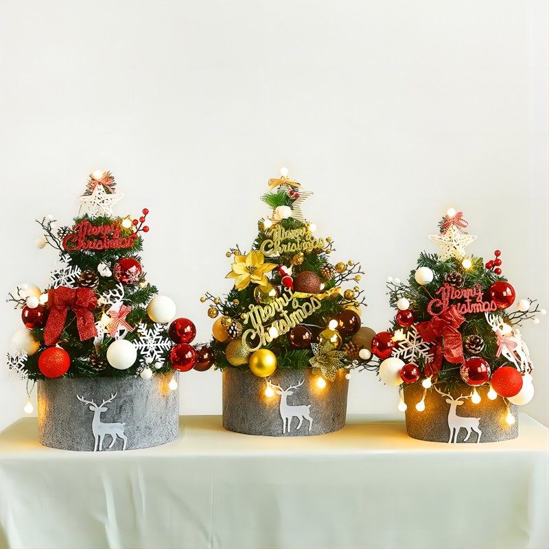 Christmas tree home small desktop decoration decoration 60 90cm luxury Christmas decoration scene layout