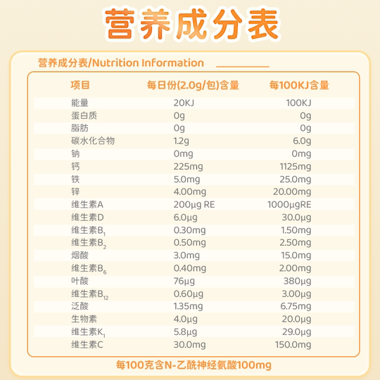 Laotang Parenting Shibeian Comprehensive Nutrition Pack Calcium Iron Zinc Infant Baby Comprehensive Supplement Vitamin Edible