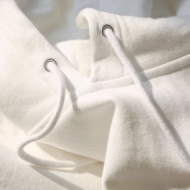 Classic Versatile Pure White 600g Heavyweight Solid Color Hooded Sweatshirt for Men, Autumn and Winter Fleece-Lined Warm Loose Top for Women Classic Versatile Pure White 600g Heavyweight Solid Color Hooded Sweatshirt for Men, Autumn and Winter Fleece-Lined Warm Loose Top for Women