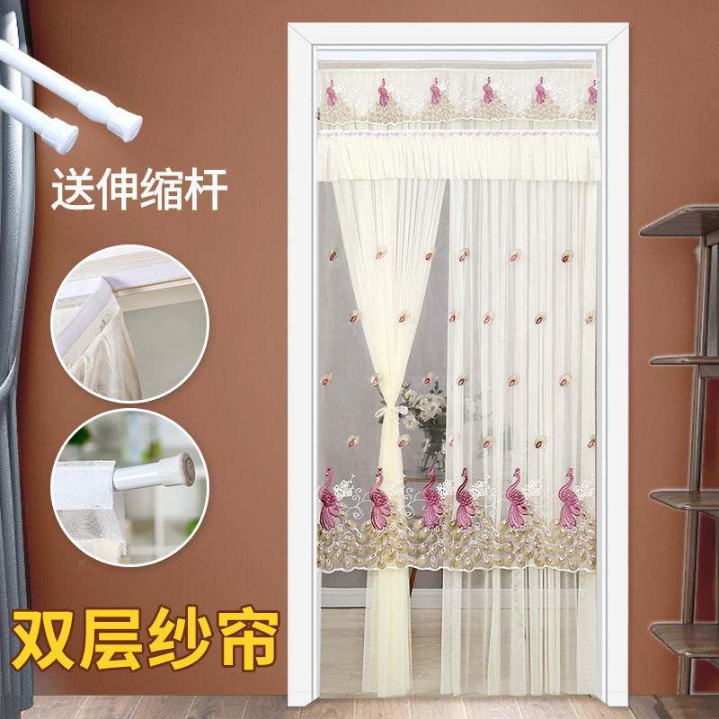 Toilet door-to-door solution door curtain bead curtain 2021 new type punch-free half-curtain living room facing bedroom door partition