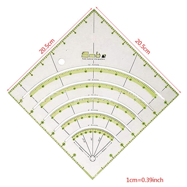 Arcs/FansQuiltCircleCutterRuler, MultifunctionalAr