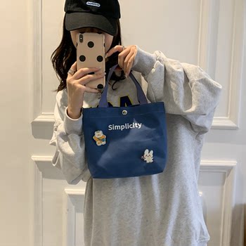 帆布手提包包女大容量上班通勤手拎包外出便携杂物收纳布袋小拎包