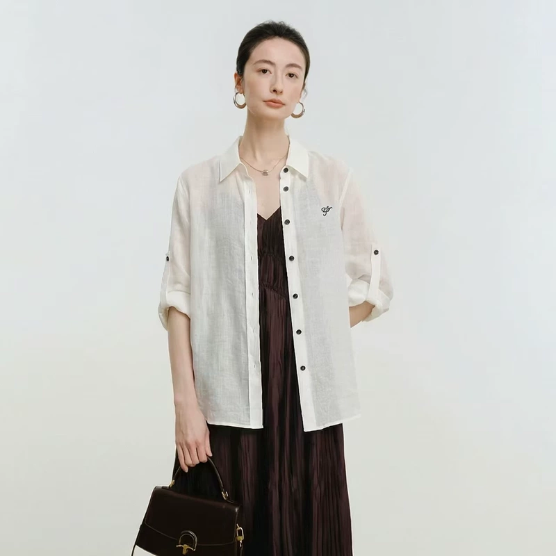 Special Offer: Yijia 2026 Summer New Product, Old Money Style, High-Quality 100% Ramie Thin Shirt for Women, Top 4620842 Special Offer: Yijia 2026 Summer New Product, Old Money Style, High-Quality 100% Ramie Thin Shirt for Women, Top 4620842