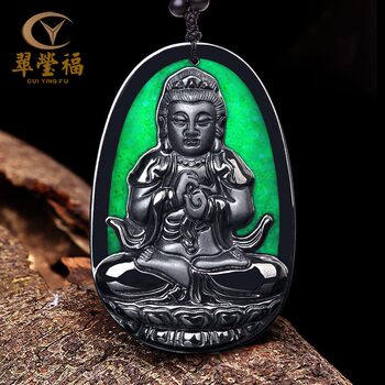 Cuiyingfu natural a-grade zodiac pendant jade