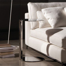 Italian minimalist stainless steel corner table simple living room home sofa side table metal small coffee table light luxury mobile side table
