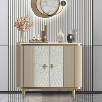 Light luxury Italian style entrance cabinet modern entry living room storage internet celebrity small apartment wall shoe cabinet shell sideboard cabinet