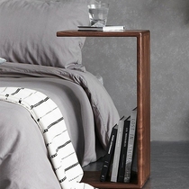 Nordic sofa side small coffee table simple C-shaped solid wood side table small apartment living room multi-functional corner table mini bay window