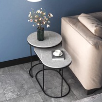 Nordic slate sofa side table living room combination coffee table small apartment simple modern side table corner table light luxury bedside table