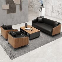Office sofa simple modern light luxury leisure hotel front desk business reception reception area boss office sofa