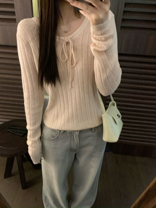 Rosie/Olive Textured Ribbed Ultra-Fine Wool Versatile Sweater with a Stylish Vibe Rosie/Olive Textured Ribbed Ultra-Fine Wool Versatile Sweater with a Stylish Vibe