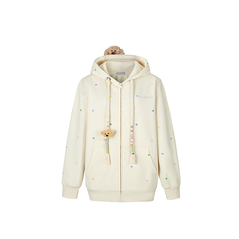 13De Marzo Unisex Colorful Drawstring Fleece-Lined Simple Hooded Sweatshirt Versatile Loose Jacket 13De Marzo Unisex Colorful Drawstring Fleece-Lined Simple Hooded Sweatshirt Versatile Loose Jacket