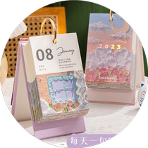 2023 Healing System Oil Painting Gift Calendar for Girls Ins Style Desktop Ornaments Desk Calendar Office Good Things