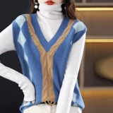 Брендовый кашемировый жилет, трикотажная майка топ