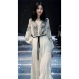 Белый осенний демисезонный лонгслив, пляжная длинная юбка