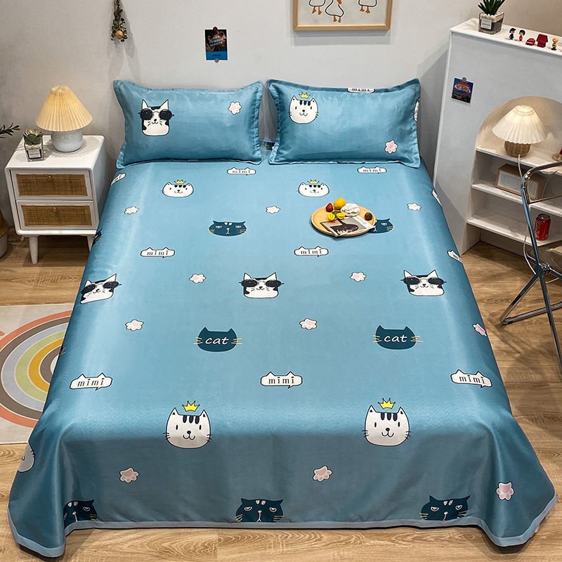Summer Ice Silk Cool Mat Three Sets 1 2 m Machine Washable Dorm Room Single Bed Single Bed Single Folding Ice Silk Mat Double 1 5