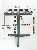 Non - powered roller conveyor carpentry feeder frame planer support frame roller lifting type