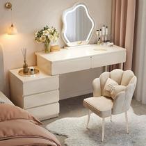 Dressing table bedroom simple modern 2024 new light luxury makeup table bedside table makeup table integrated makeup cabinet