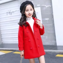 Big red jacket girls wow CUHK child Han version of the ocean girl child clothing childrens autumn and winter money Child Great Clothes Tide