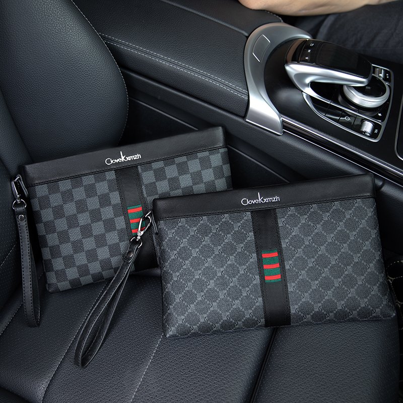 Counter leather clutch bag men's bag large capacity clutch bag casual trend men's handbag envelope bag clip bag