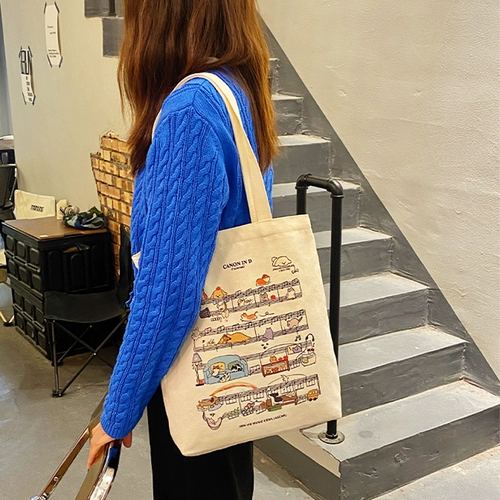Оригинальный дизайнерский шоппер, летний милый тканевый мешок, для средней школы, 2024 года
