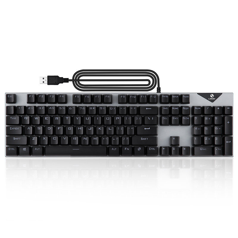Leikui Wired Mechanical Keyboard with Blue Switches, Backlit, Gaming, E-Sports, Standard USB Connection, Supports Desktop and Notebook