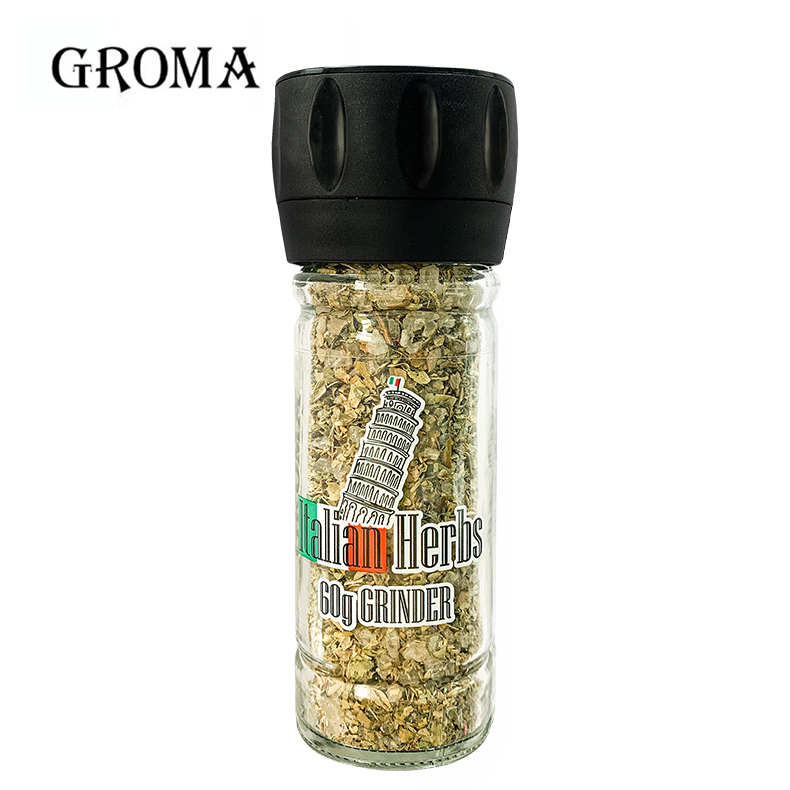Italian-Style Spice Grinder Bottle with Thyme, Basil, Parsley, Mediterranean Seasoning, Imported Herbal Herbs Italian-Style Spice Grinder Bottle with Thyme, Basil, Parsley, Mediterranean Seasoning, Imported Herbal Herbs