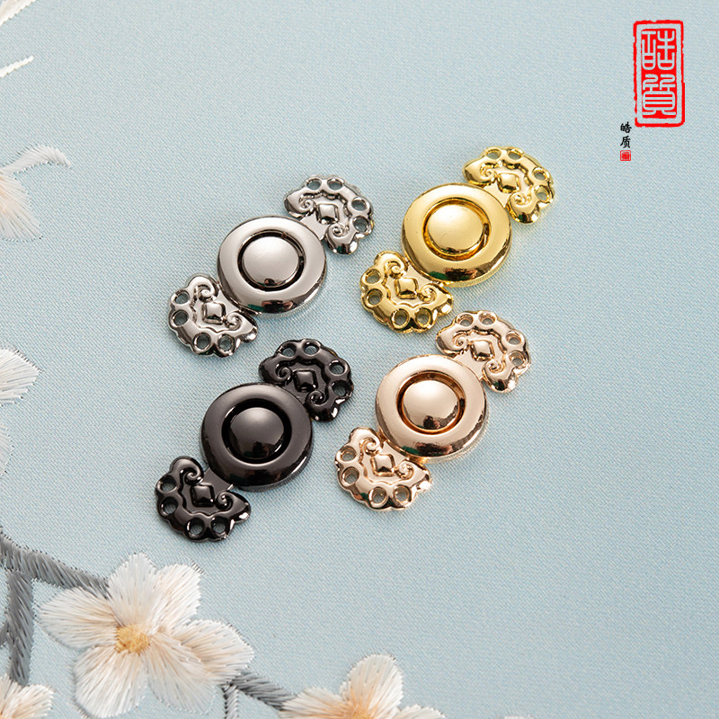 汉服旗袍金属子母盘扣:复古中国风搭扣,古装衣服对扣装饰纽扣,让你一秒穿越回古代!-服装纽扣-淘宝好物网
