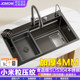 4.0加厚集渣厨房水槽手工304不锈钢大单槽家用洗菜盆台下洗手碗池