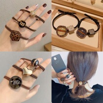 South Korean upscale head rope female Jean to be found in rope fashion hair ring reguza hair leather gluten and sturdy horse tail headwear