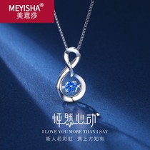 Sterling silver beating heart necklace female summer light luxury niche 2021 new female Valentines Day gift to girlfriend