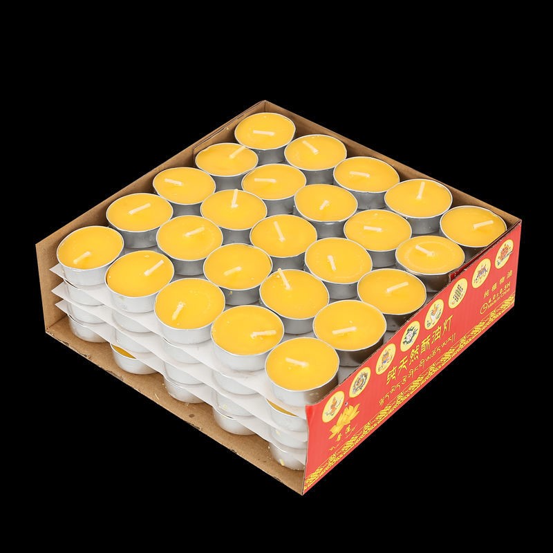 Ghee lamp 4 hours 100 capsules for lamps Ghee lamp Buddha lamp Ghee Changming lamp smokeless Ghee candle household