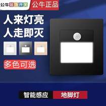 Bull LED human body induction porch lamp 86 embedded hotel staircase stairway lights corridor foot lamp