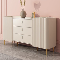 Light luxury slate sideboard wine cabinet storage cabinet living room wall entrance cabinet modern minimalist restaurant storage cabinet complete installation