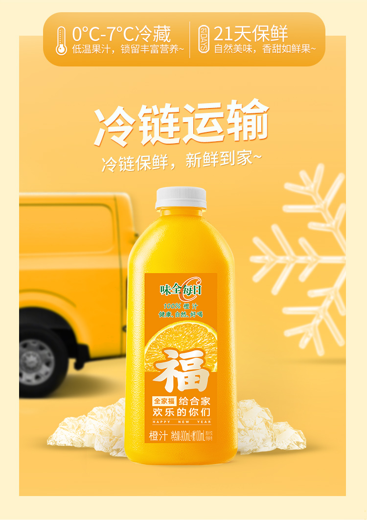 【Twins同款】味全每日C橙汁葡萄汁900ml×2