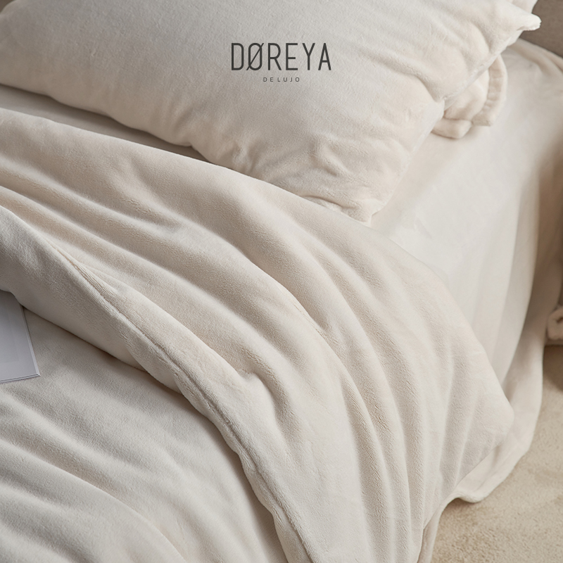 DOREYA duo Rejafa-style extremely simple mother and baby A supersoft linen warm suede winter thickened warm four sets-Taobao