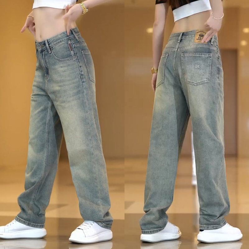 American-Style Loose Jeans for Men 2026 New Versatile Embroidered Wide-Leg Pants Trendy Retro Cool Casual Pants American-Style Loose Jeans for Men 2026 New Versatile Embroidered Wide-Leg Pants Trendy Retro Cool Casual Pants