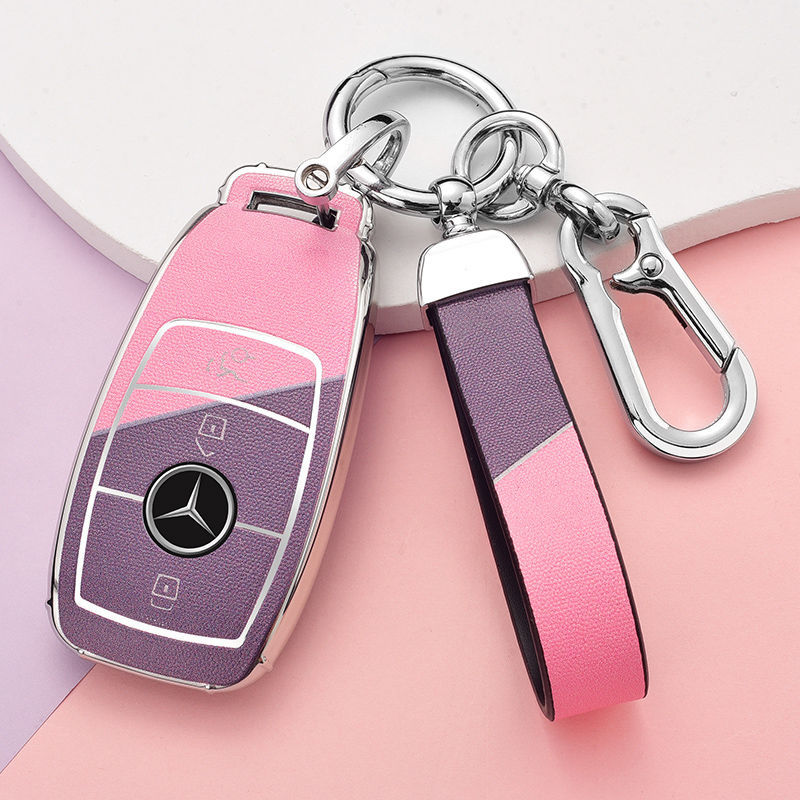 21 Mercedes-Benz key case E-class e300l car glc300l bag high-grade C260 buckle gla ladies A-class GLB shell