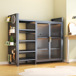 Kitchen Storage Rack For Home-off Vegetable Blue Storage Cabinet Floor-standing Multi-layer Large-capacity Dustproof thickened Storage Cabinet New arrival
