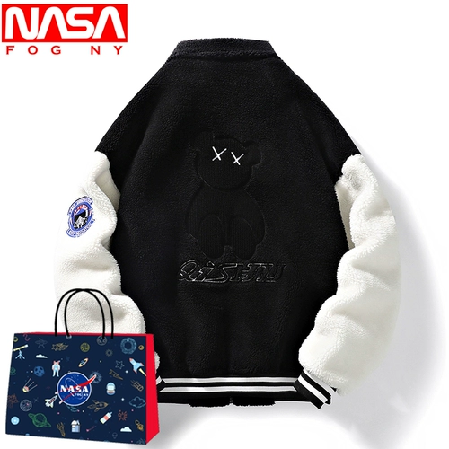 NASA FOG NY Бархатная осенняя брендовая куртка для школьников, большой размер, подходит для подростков
