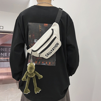 ins Chains Chest Bag Men Skew Satchel Sport Single Shoulder Small Backpack Schoolgirl Fashion 100 Lap Canvas Mobile Phone Pocket
