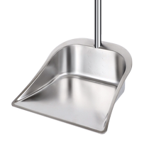 Thickened stainless steel dustpan single iron dustpan household outdoor yard separate stamp dustpan dust bucket garbage shovel