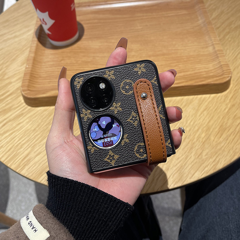 Suitable for Huawei Pocket 2 Phone Case, New Small Foldable Fashion Pattern Huawei Nova Flip Light Luxury Style Creative Leather P50 Pocket Wrist Strap Women's Anti-Drop Protective Case Trendy Suitable for Huawei Pocket 2 Phone Case, New Small Foldable Fashion Pattern Huawei Nova Flip Light Luxury Style Creative Leather P50 Pocket Wrist Strap Women's Anti-Drop Protective Case Trendy
