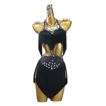 2024 new Latin dance competition clothing professional dance performance tassel dress floral dress solo advanced customization