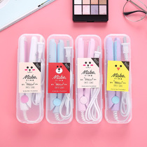 Mini curling iron straight curling dual-use hair straightener plastic box packaging small splint ironing board dormitory