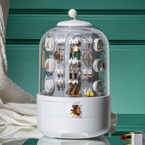 Jewelry storage box for earrings earrings earrings necklaces large-capacity visible multi-functional home dressing table storage box