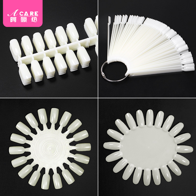 Display board sample transparent nail polish color plate nail shop with practice nail nail plate paste try-out color plate nail color card