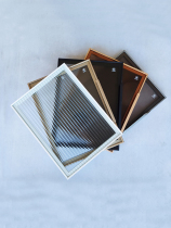 Light luxury minimalist tempered glass cabinet door custom-made narrow frame aluminum alloy dining room bookcase door cloakroom wine cabinet custom-made