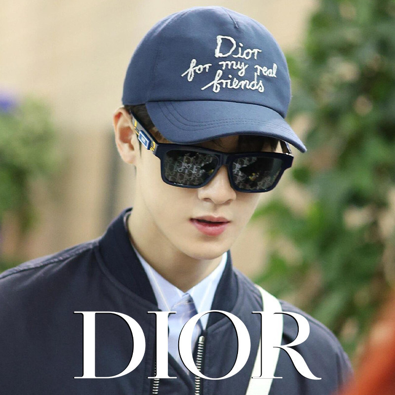 Dior Sunglasses for Men, Same Style as Li Yunrui, Presbyopic Square Fashion Acetate Printed Sunglasses B23 S2F