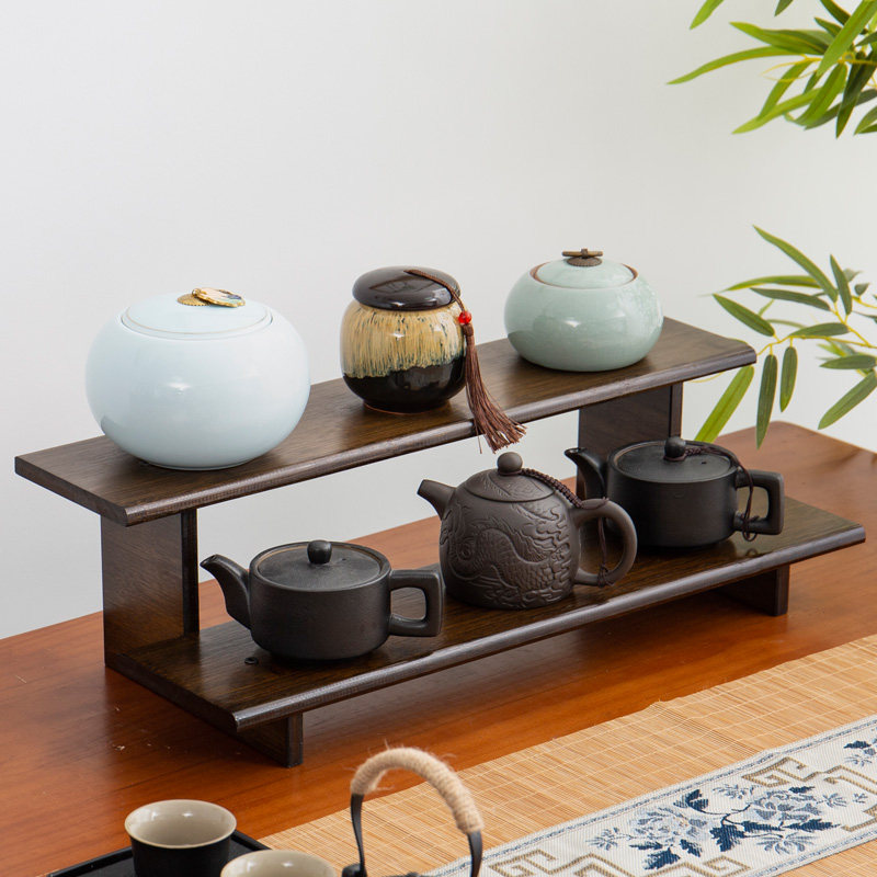 Bogu rack Non-solid wood Chinese tea set storage rack Duobaoge tea room storage rack 2025 new tea cup display rack