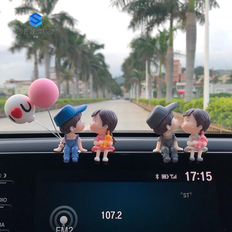 Internet celebrity car interior accessories supplies male cute ornaments center console car on-board high-end couple decoration goddess models
